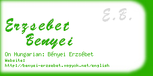 erzsebet benyei business card