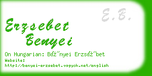 erzsebet benyei business card